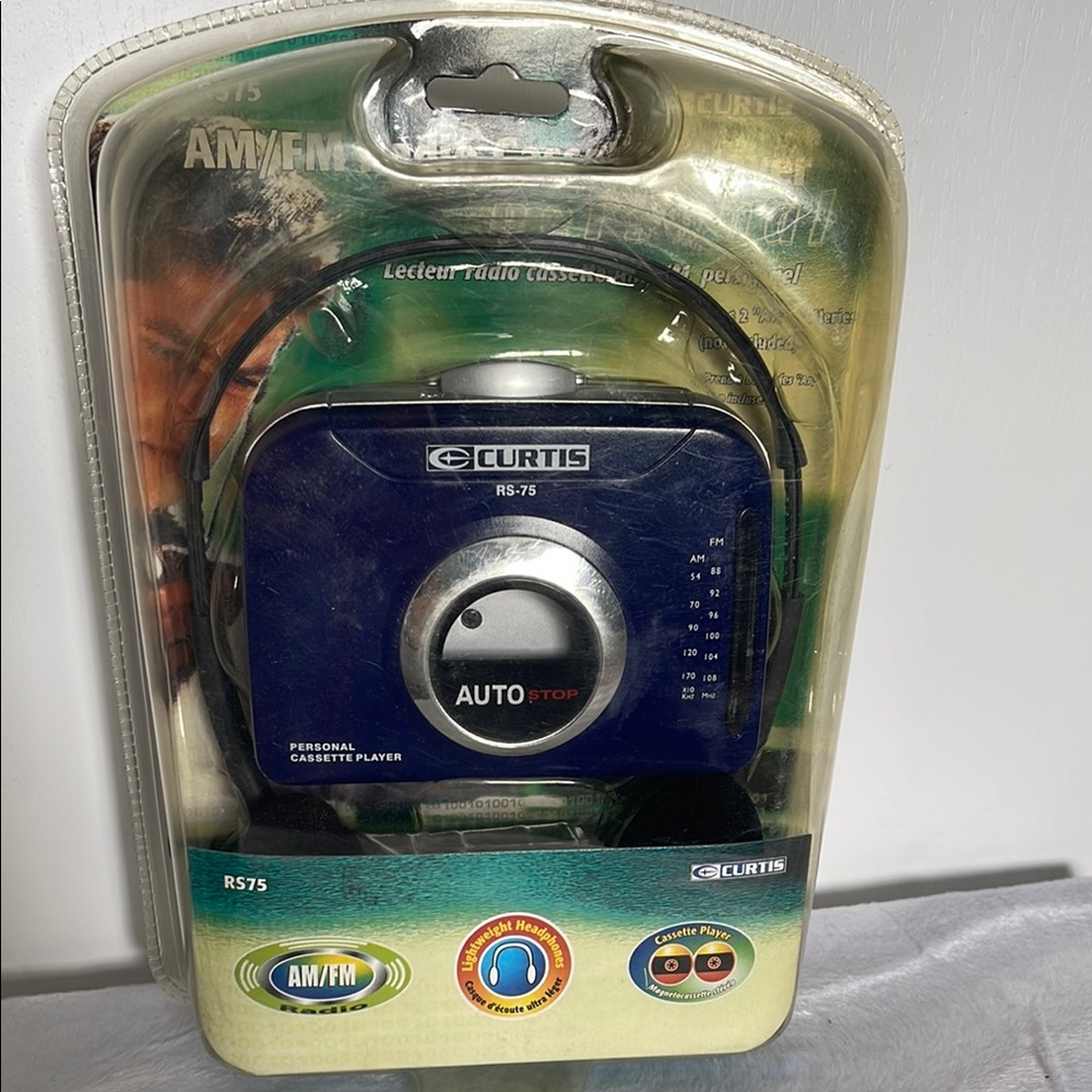 Blue Personal Cassette Player